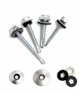 Good Quality Zinc Plated Slotted Hex Head Roofing Screw